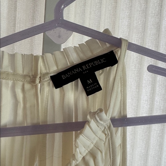 Banana Republic White Pleated Pullover Dress Size Medium EUC - Picture 3 of 5
